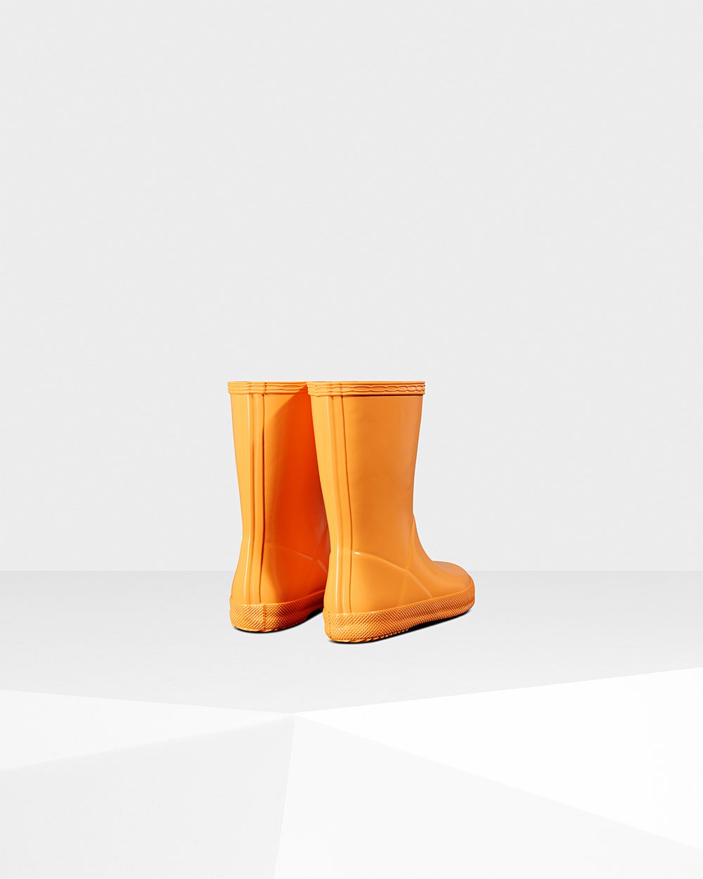 Kids Hunter Original First Classic Gloss | Rain Boots Orange | NZ-43578-LXFD